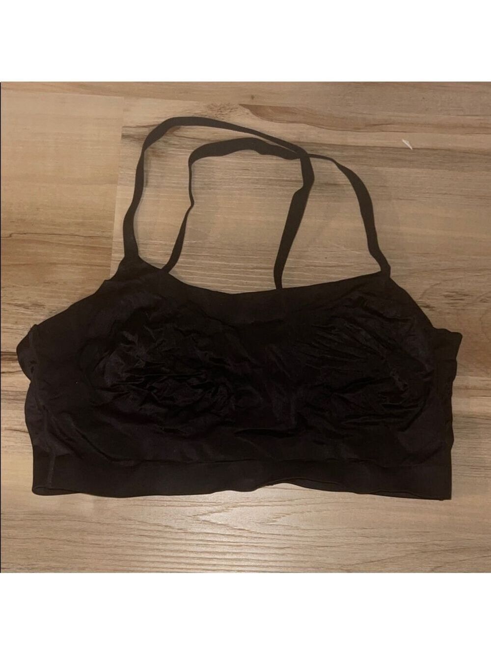 Soma Black Women's Enbliss Luxe Adjustable Bralette Unpadded L